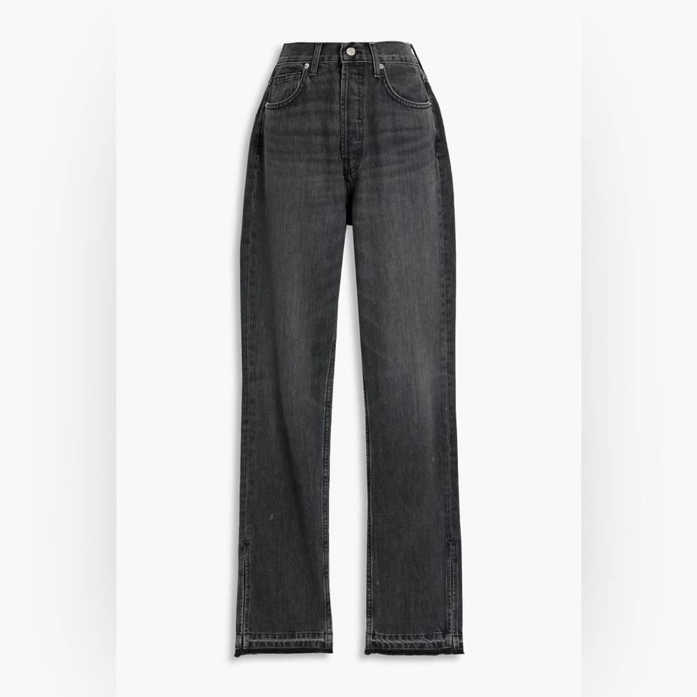 EB Denim Vintage Reworked Black Denim Jeans Size 23 Style “Unravel”